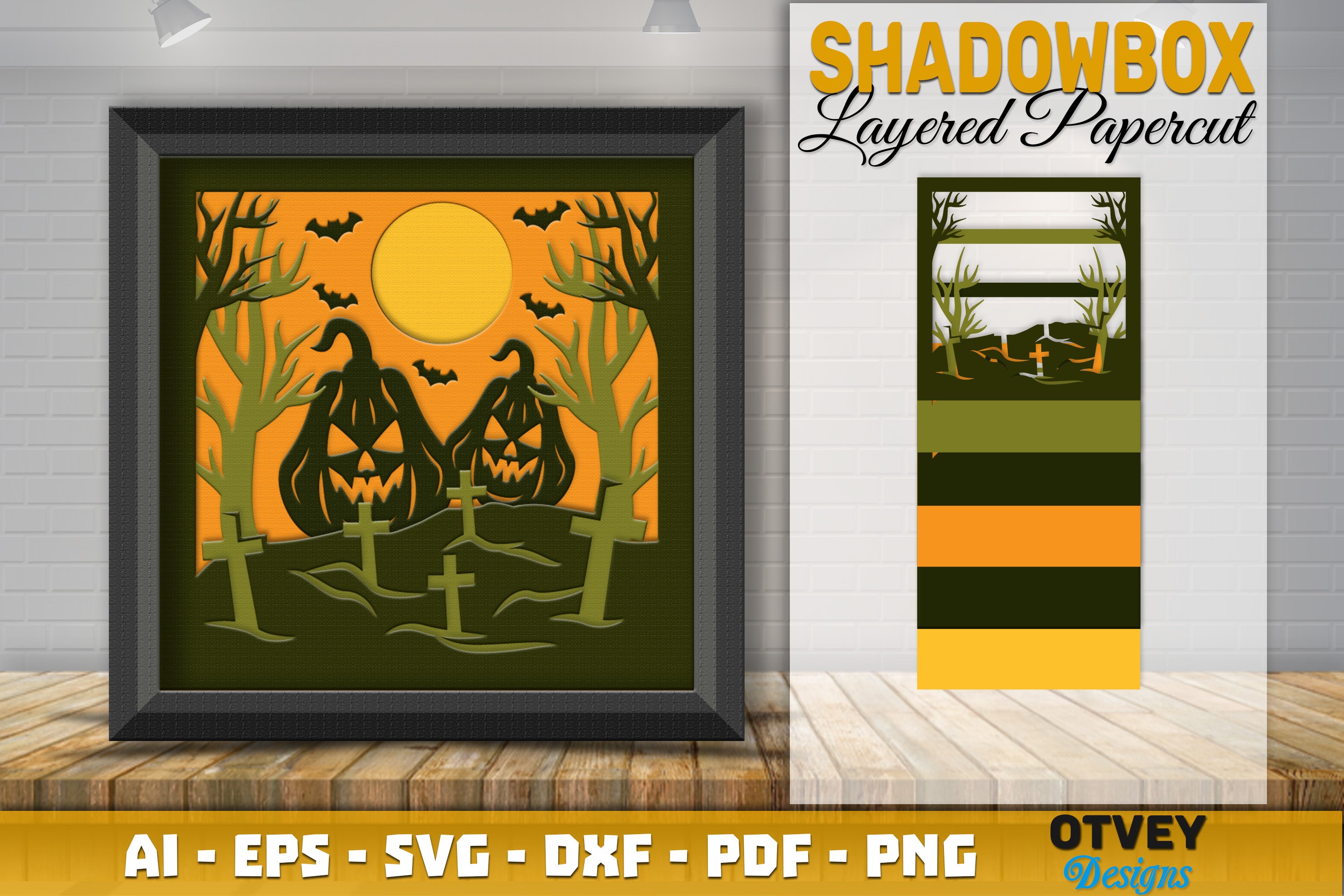Halloween 3D Shadow Box SVG Bundle 24 - CraftNest - Digital Crafting and Art