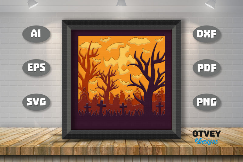 Halloween 3D Shadow Box SVG Bundle 2 - CraftNest - Digital Crafting and Art