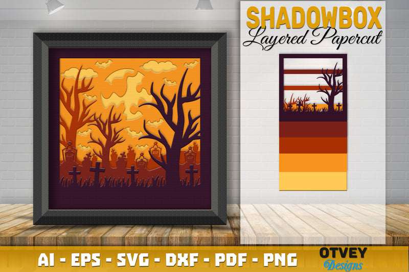 Halloween 3D Shadow Box SVG Bundle 2 - CraftNest - Digital Crafting and Art