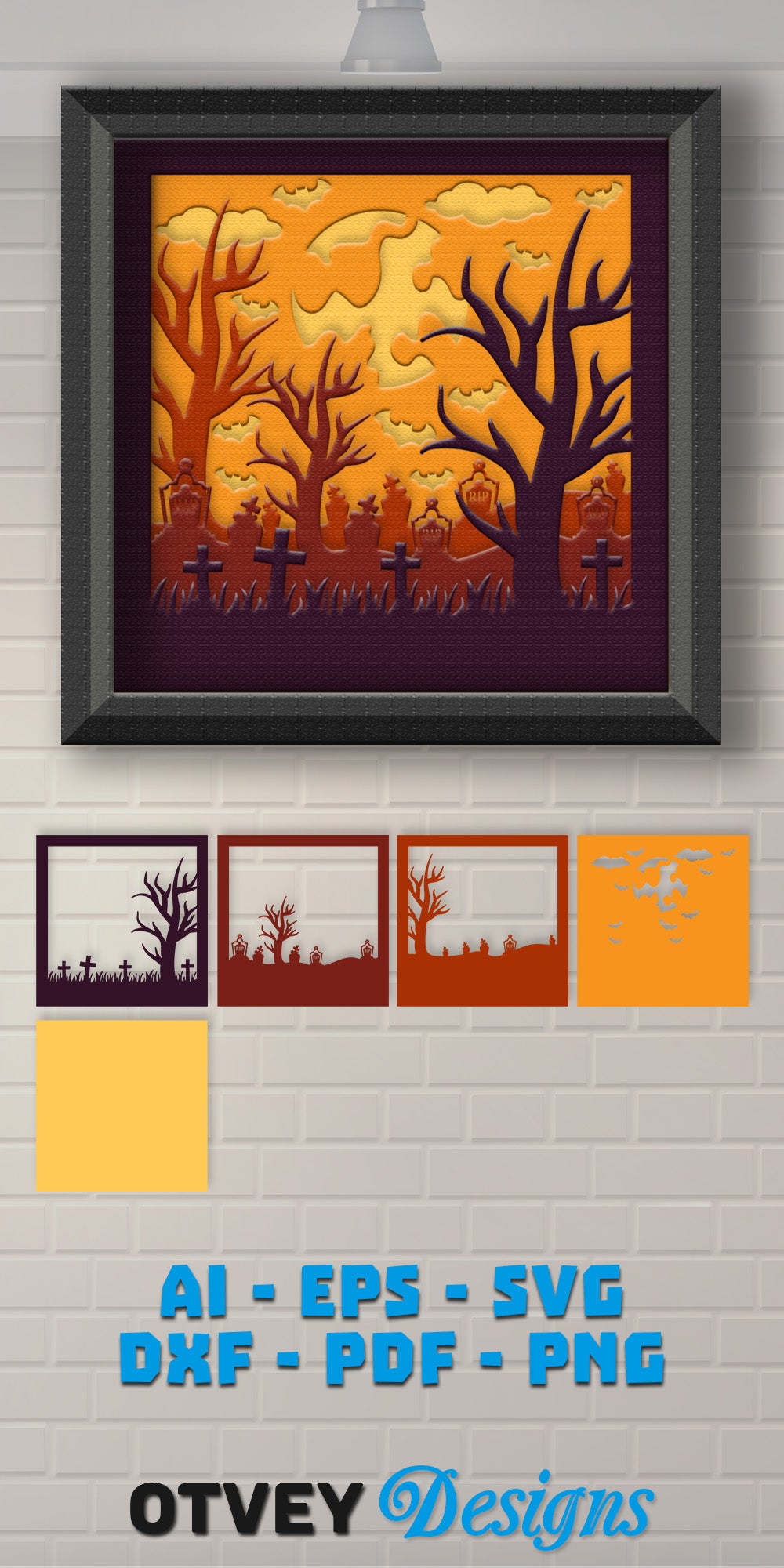 Halloween 3D Shadow Box SVG Bundle 2 - CraftNest - Digital Crafting and Art