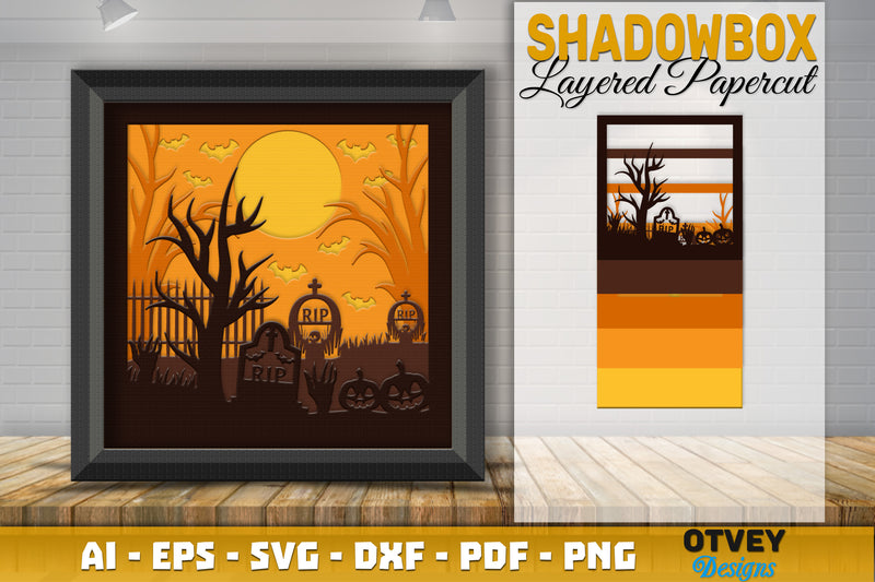 Halloween 3D Shadow Box SVG Bundle 3 - CraftNest - Digital Crafting and Art