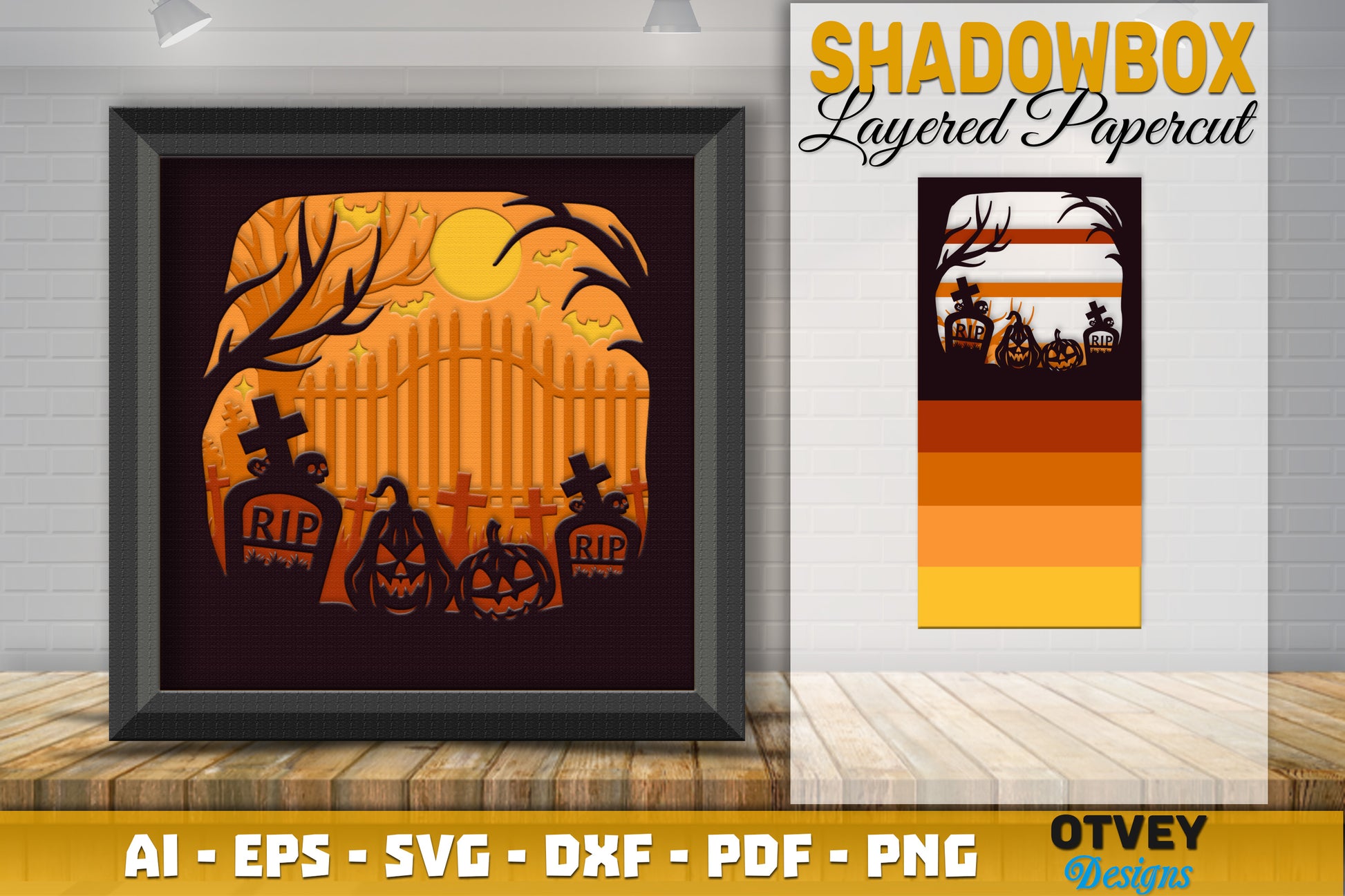Halloween 3D Shadow Box SVG Bundle 4 - CraftNest - Digital Crafting and Art