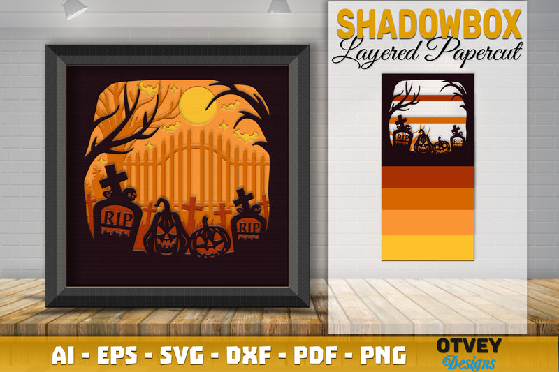 Halloween 3D Shadow Box SVG Bundle 4 - CraftNest - Digital Crafting and Art
