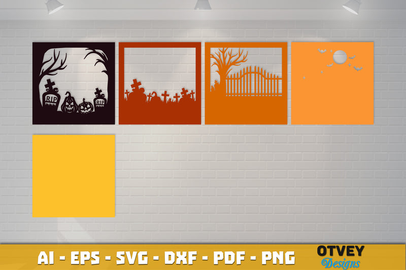Halloween 3D Shadow Box SVG Bundle 4 - CraftNest - Digital Crafting and Art