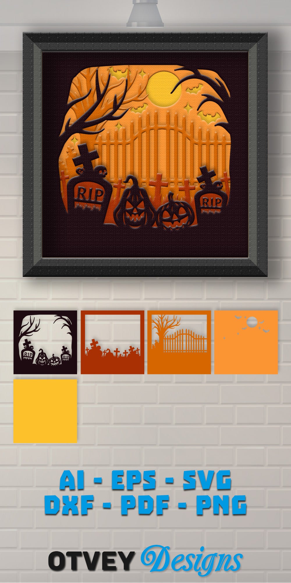 Halloween 3D Shadow Box SVG Bundle 4 - CraftNest - Digital Crafting and Art