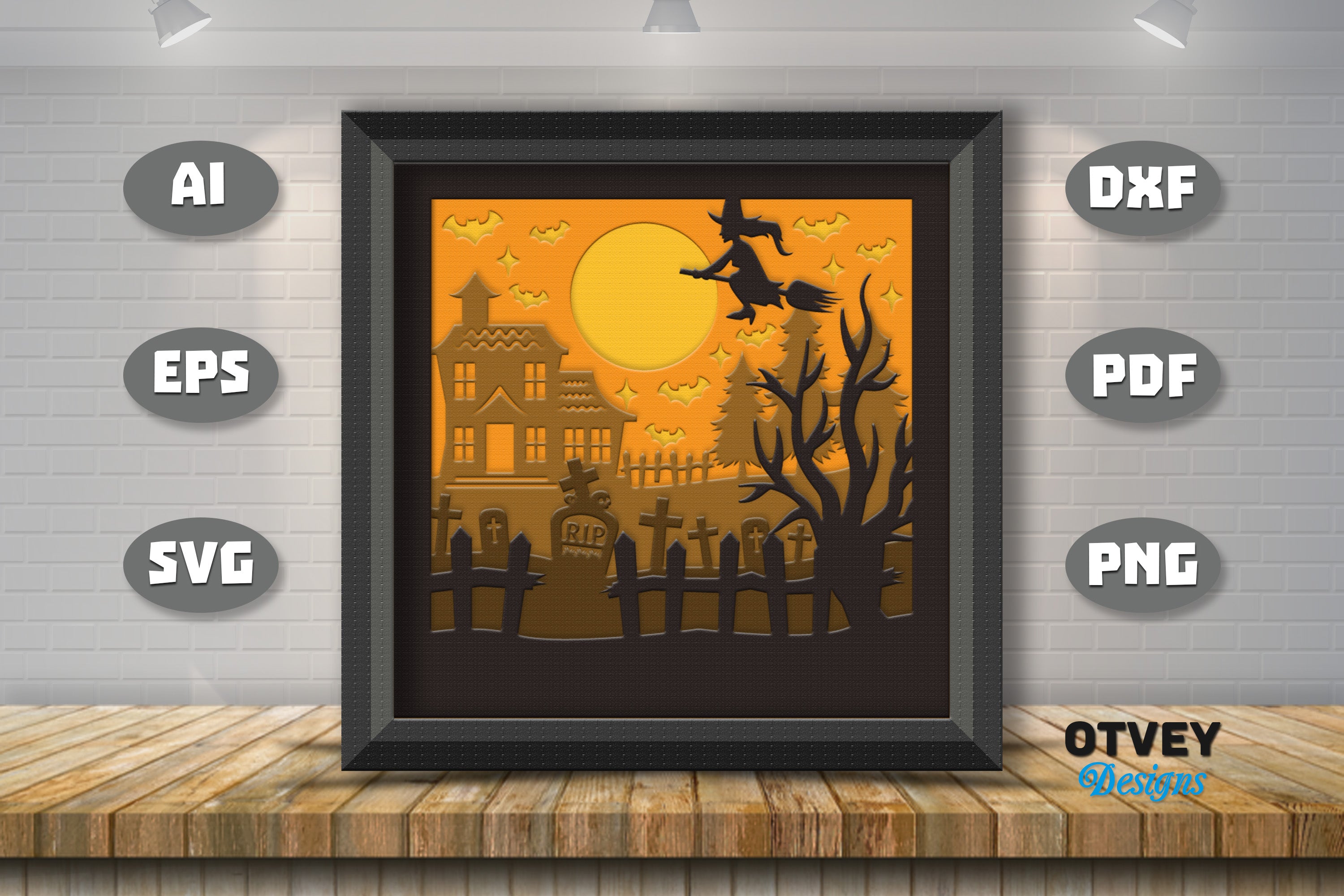 Halloween 3D Shadow Box SVG Bundle 5 - CraftNest - Digital Crafting and Art