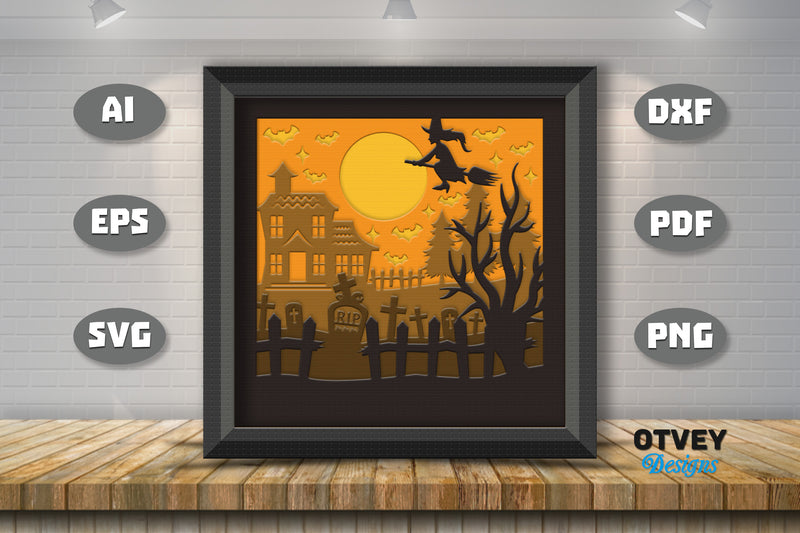 Halloween 3D Shadow Box SVG Bundle 5 - CraftNest - Digital Crafting and Art