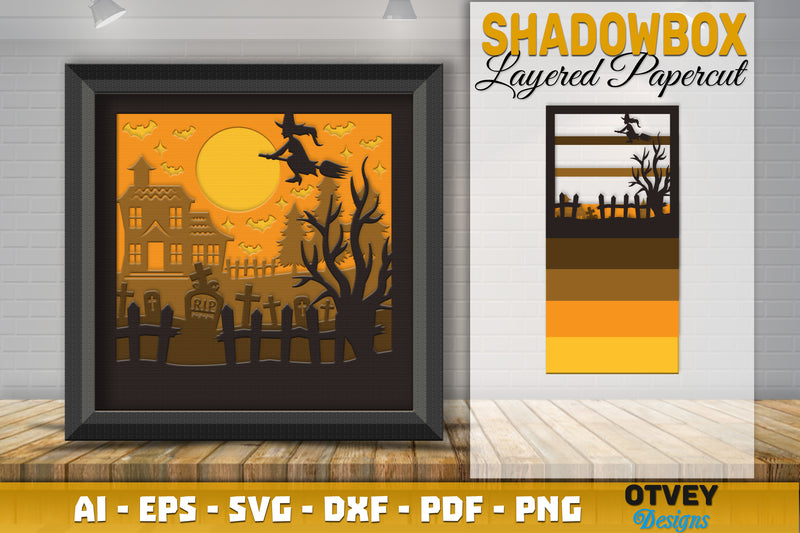 Halloween 3D Shadow Box SVG Bundle 5 - CraftNest - Digital Crafting and Art
