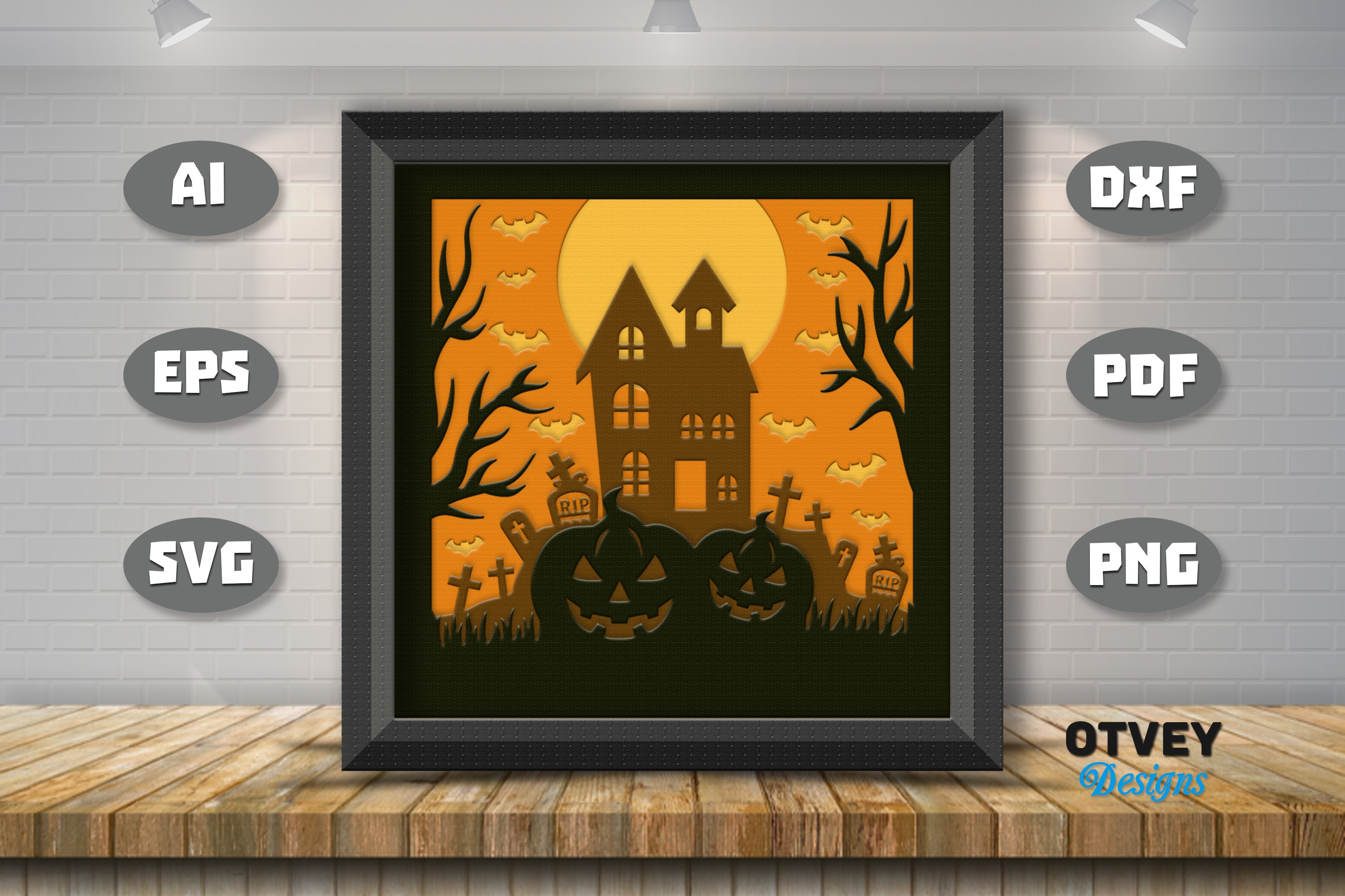 Halloween 3D Shadow Box SVG Bundle 6 - CraftNest - Digital Crafting and Art