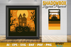 Halloween 3D Shadow Box SVG Bundle 6 - CraftNest - Digital Crafting and Art