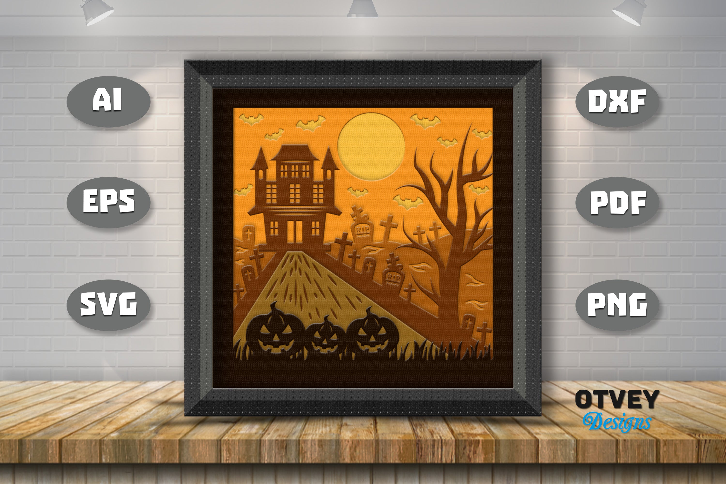 Halloween 3D Shadow Box SVG Bundle 7 - CraftNest - Digital Crafting and Art
