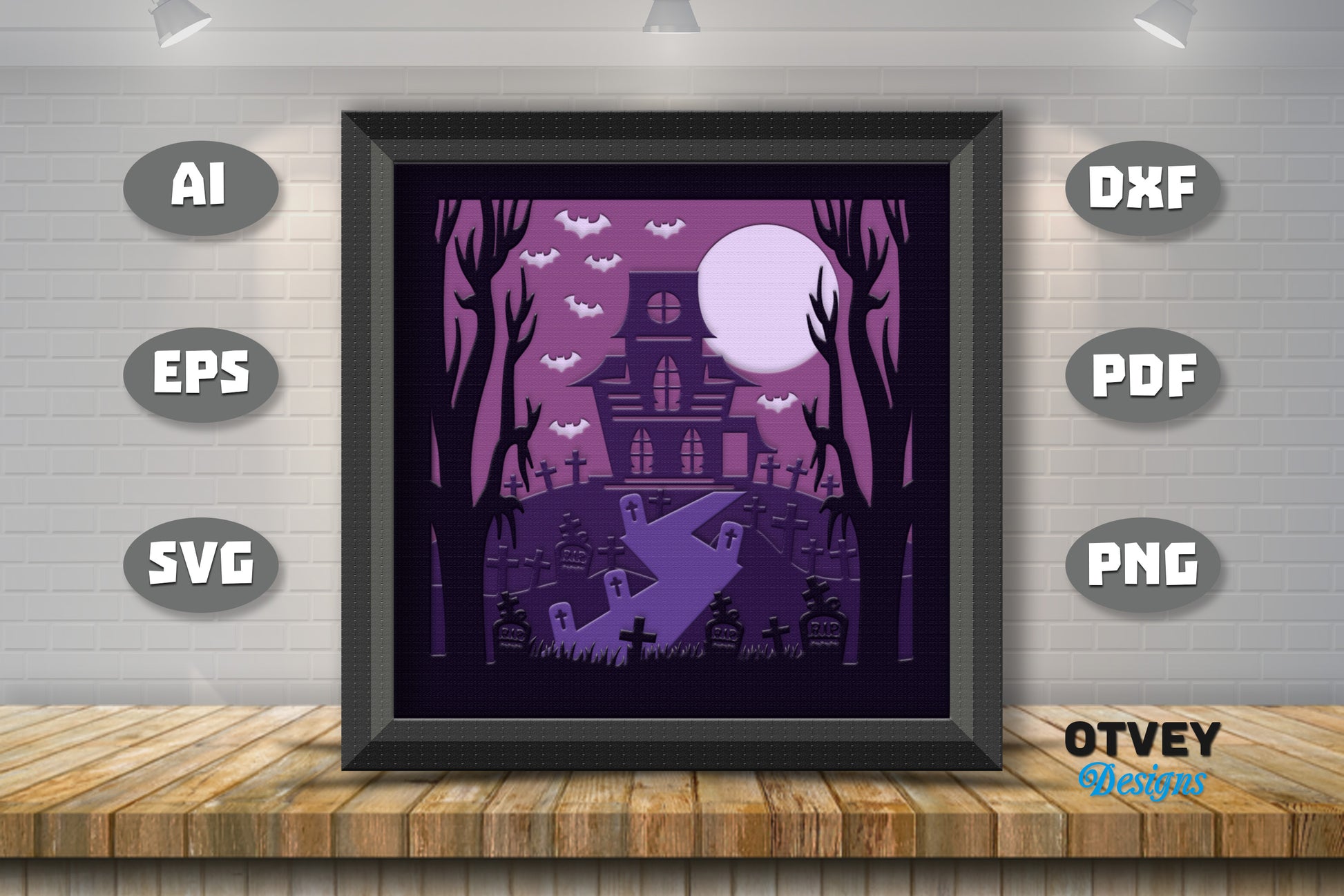Halloween 3D Shadow Box SVG Bundle 8 - CraftNest - Digital Crafting and Art