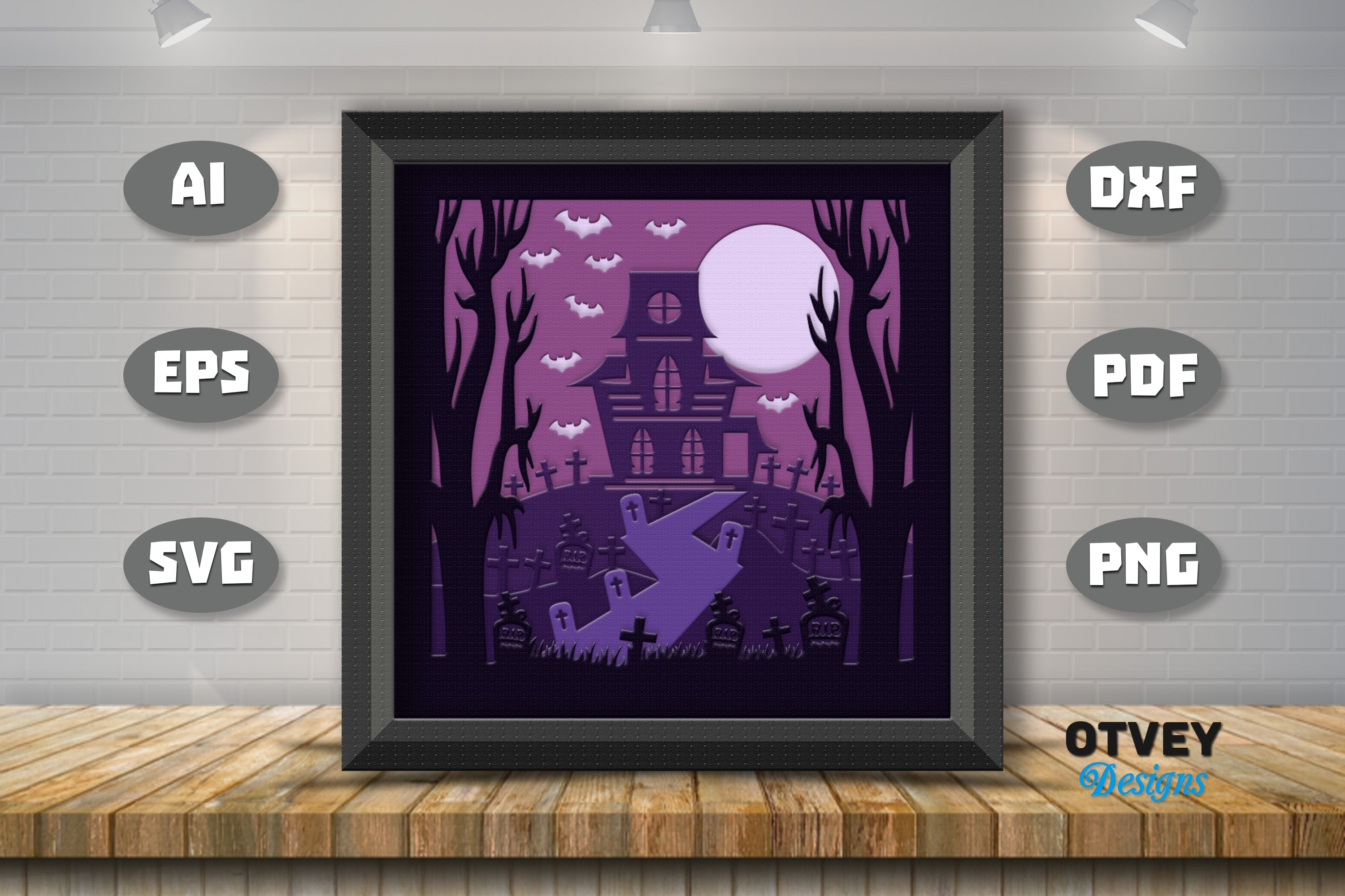 Halloween 3D Shadow Box SVG Bundle 8 - CraftNest - Digital Crafting and Art