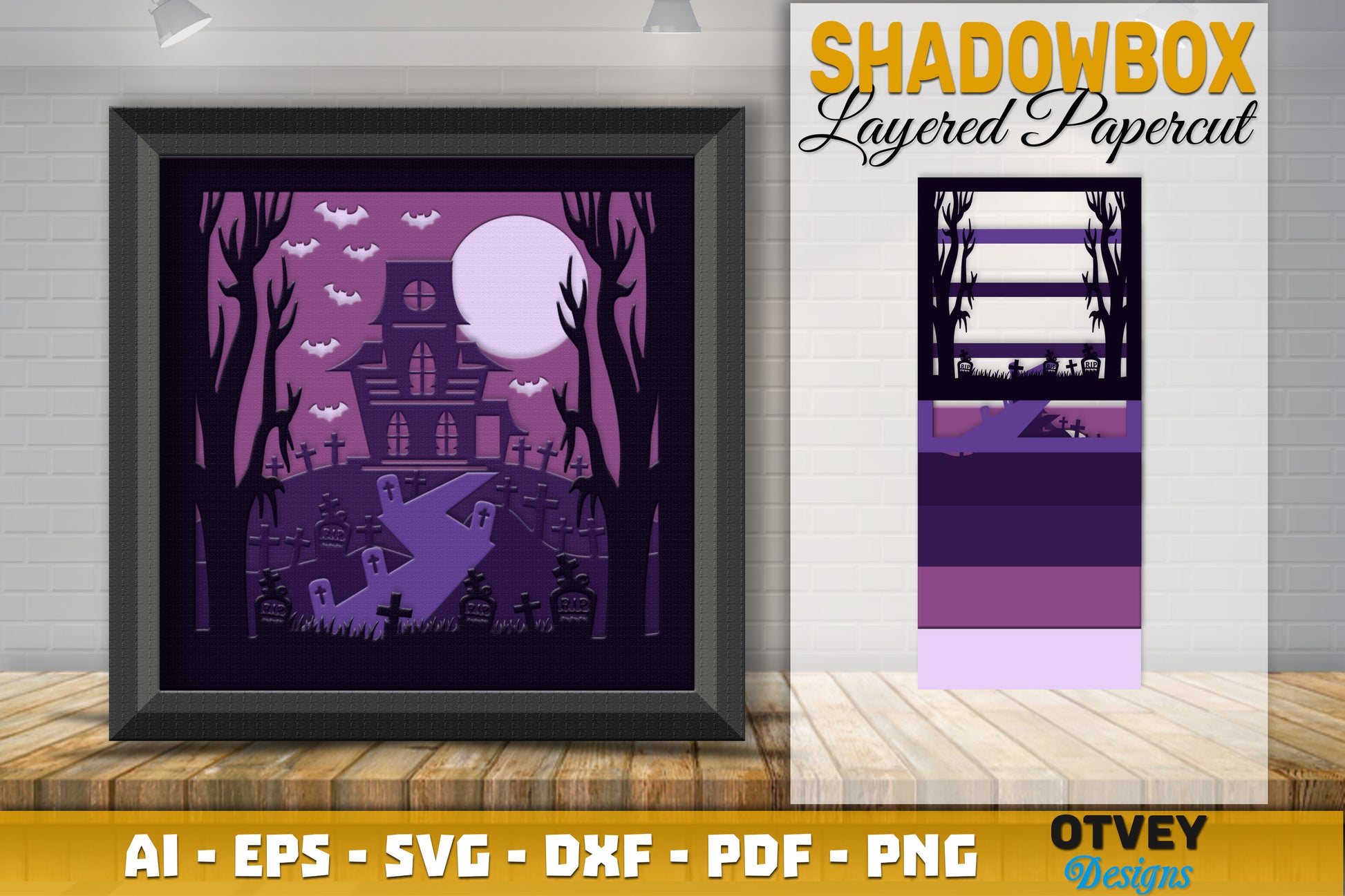 Halloween 3D Shadow Box SVG Bundle 8 - CraftNest - Digital Crafting and Art