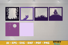 Halloween 3D Shadow Box SVG Bundle 8 - CraftNest - Digital Crafting and Art