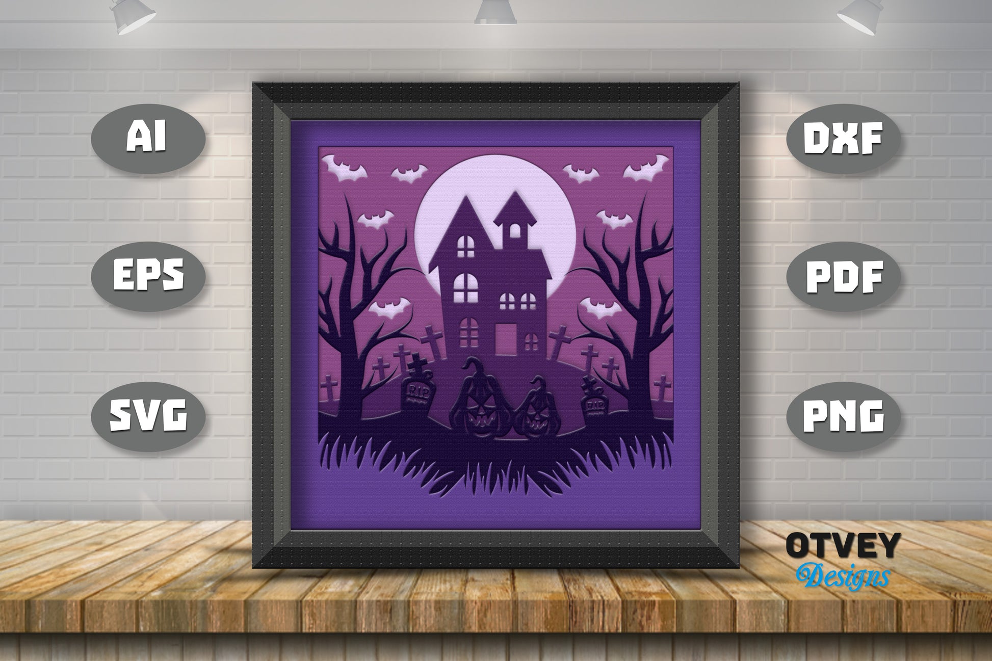 Halloween 3D Shadow Box SVG Bundle 9 - CraftNest - Digital Crafting and Art
