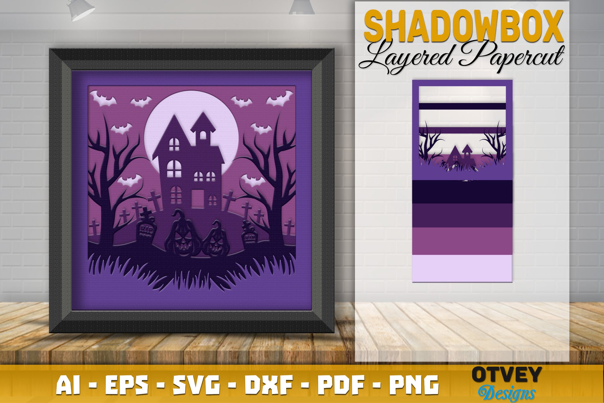 Halloween 3D Shadow Box SVG Bundle 9 - CraftNest - Digital Crafting and Art