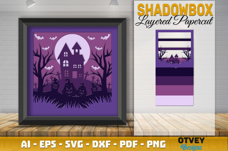 Halloween 3D Shadow Box SVG Bundle 9 - CraftNest - Digital Crafting and Art