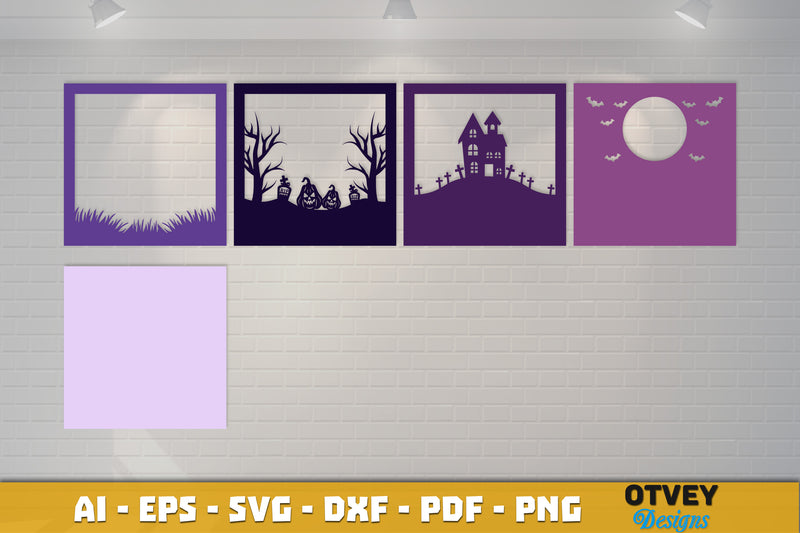 Halloween 3D Shadow Box SVG Bundle 9 - CraftNest - Digital Crafting and Art