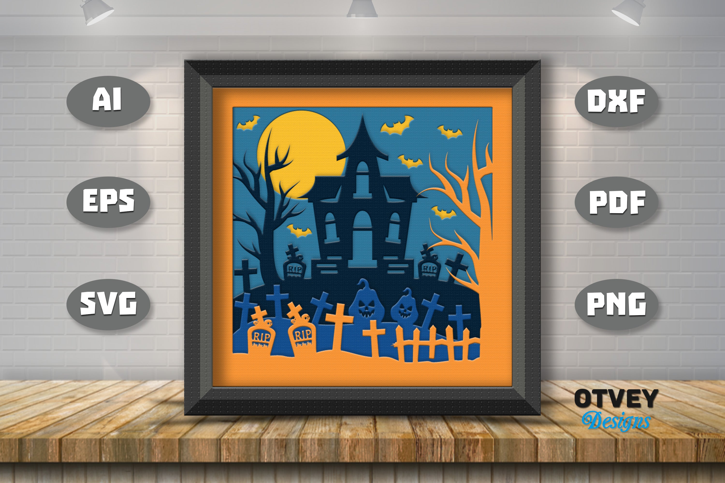 Halloween 3D Shadow Box SVG Bundle 10 - CraftNest - Digital Crafting and Art