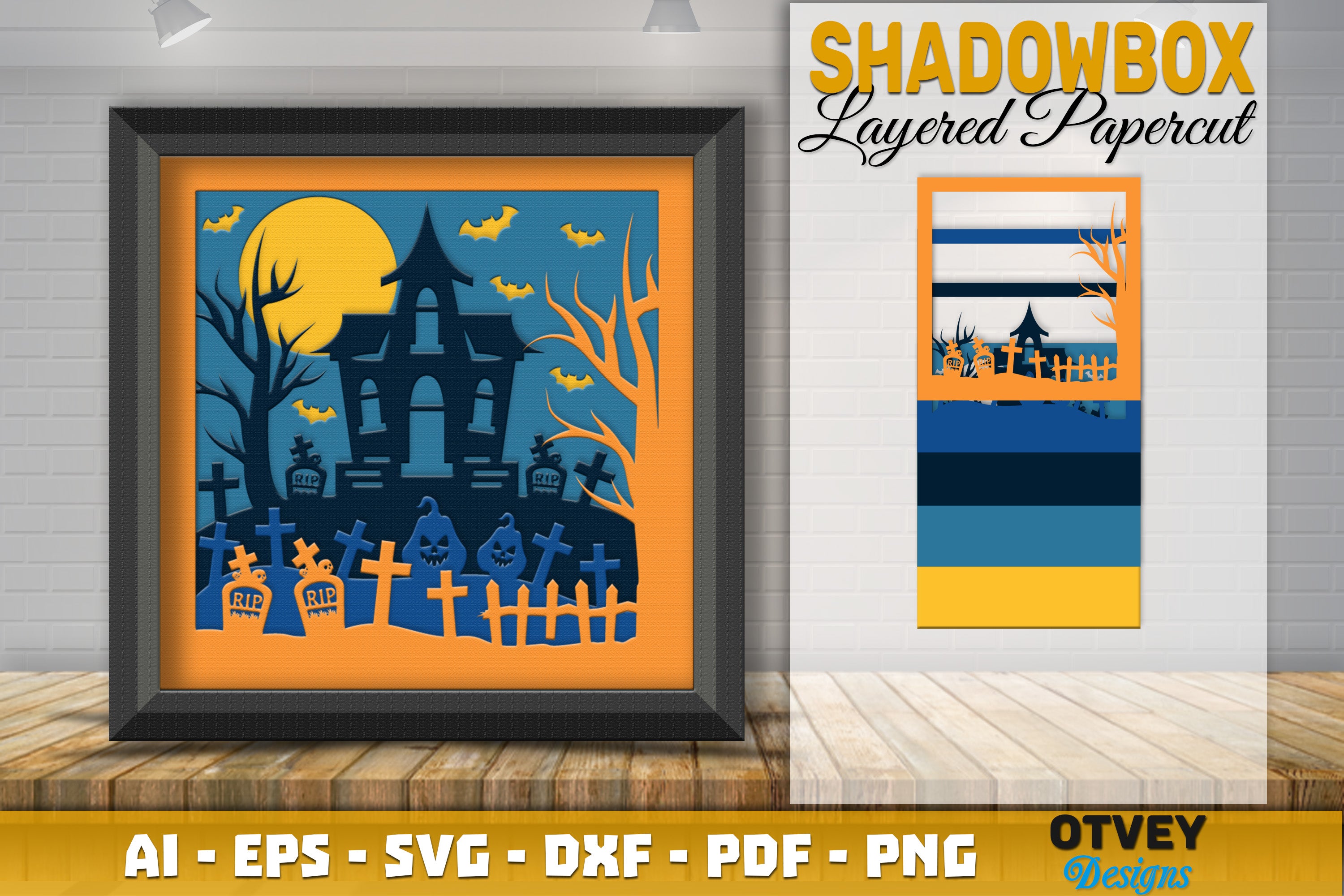 Halloween 3D Shadow Box SVG Bundle 10 - CraftNest - Digital Crafting and Art