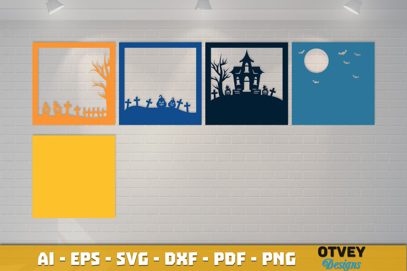 Halloween 3D Shadow Box SVG Bundle 10 - CraftNest - Digital Crafting and Art