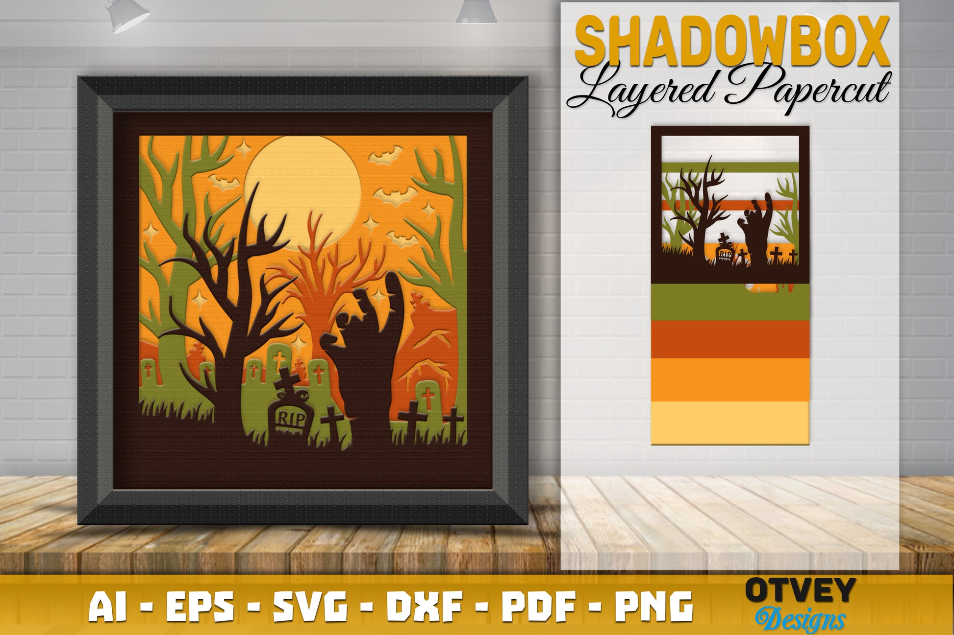 Halloween 3D Shadow Box SVG Bundle 11 - CraftNest - Digital Crafting and Art