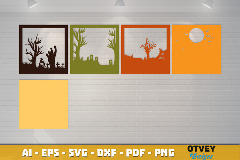Halloween 3D Shadow Box SVG Bundle 11 - CraftNest - Digital Crafting and Art