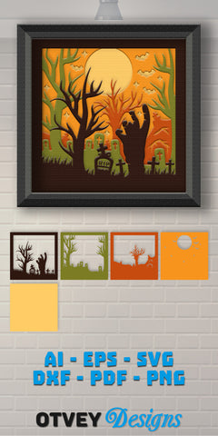 Halloween 3D Shadow Box SVG Bundle 11 - CraftNest - Digital Crafting and Art