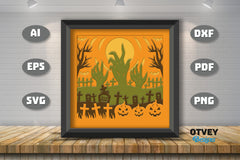 Halloween 3D Shadow Box SVG Bundle 13 - CraftNest - Digital Crafting and Art