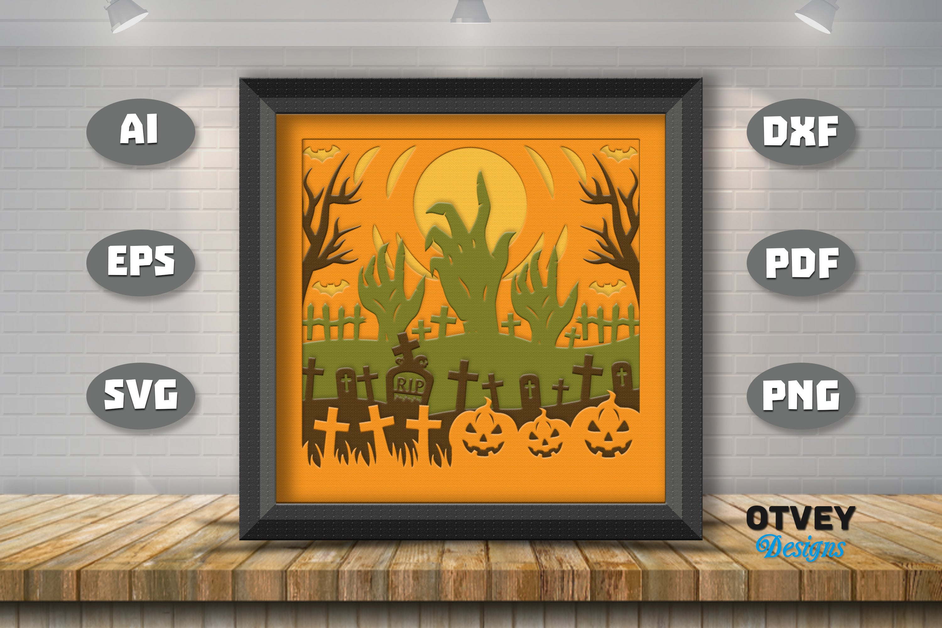 Halloween 3D Shadow Box SVG Bundle 13 - CraftNest - Digital Crafting and Art