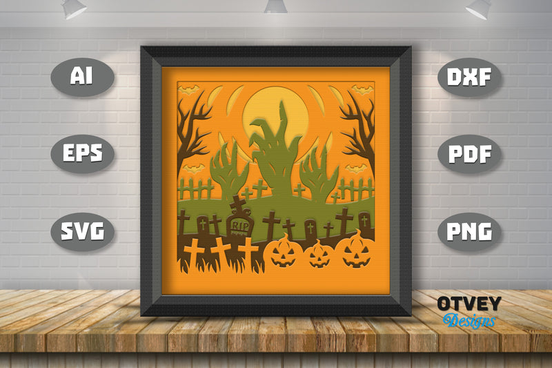 Halloween 3D Shadow Box SVG Bundle 13 - CraftNest - Digital Crafting and Art