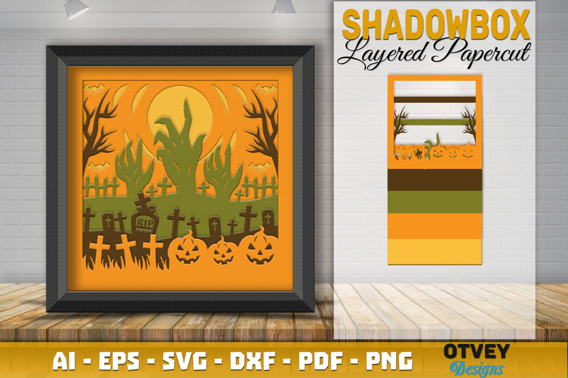 Halloween 3D Shadow Box SVG Bundle 13 - CraftNest - Digital Crafting and Art