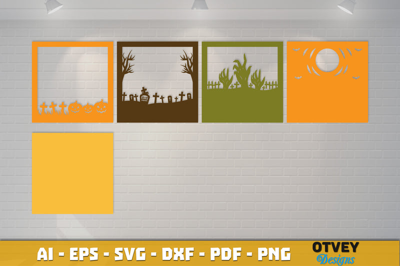 Halloween 3D Shadow Box SVG Bundle 13 - CraftNest - Digital Crafting and Art