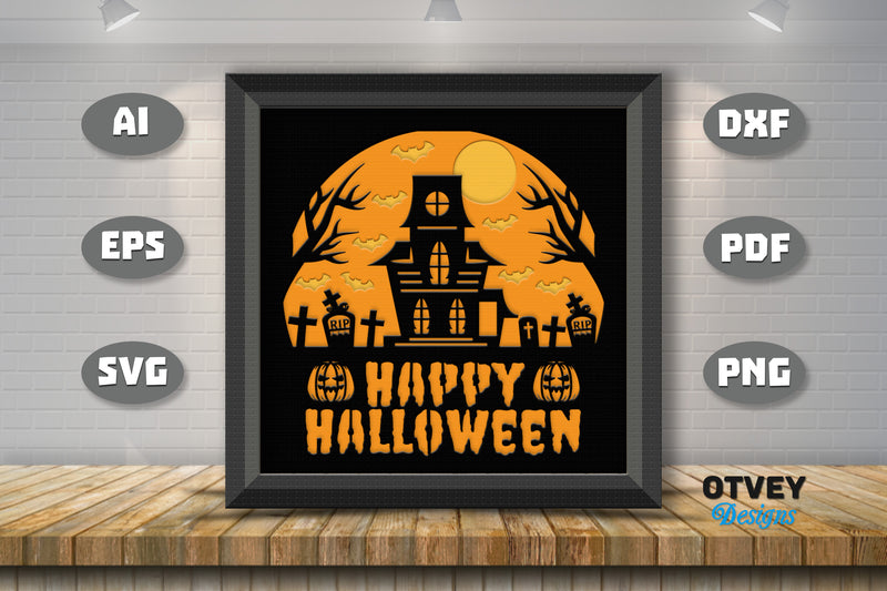 Halloween 3D Shadow Box SVG Bundle 14 - CraftNest - Digital Crafting and Art