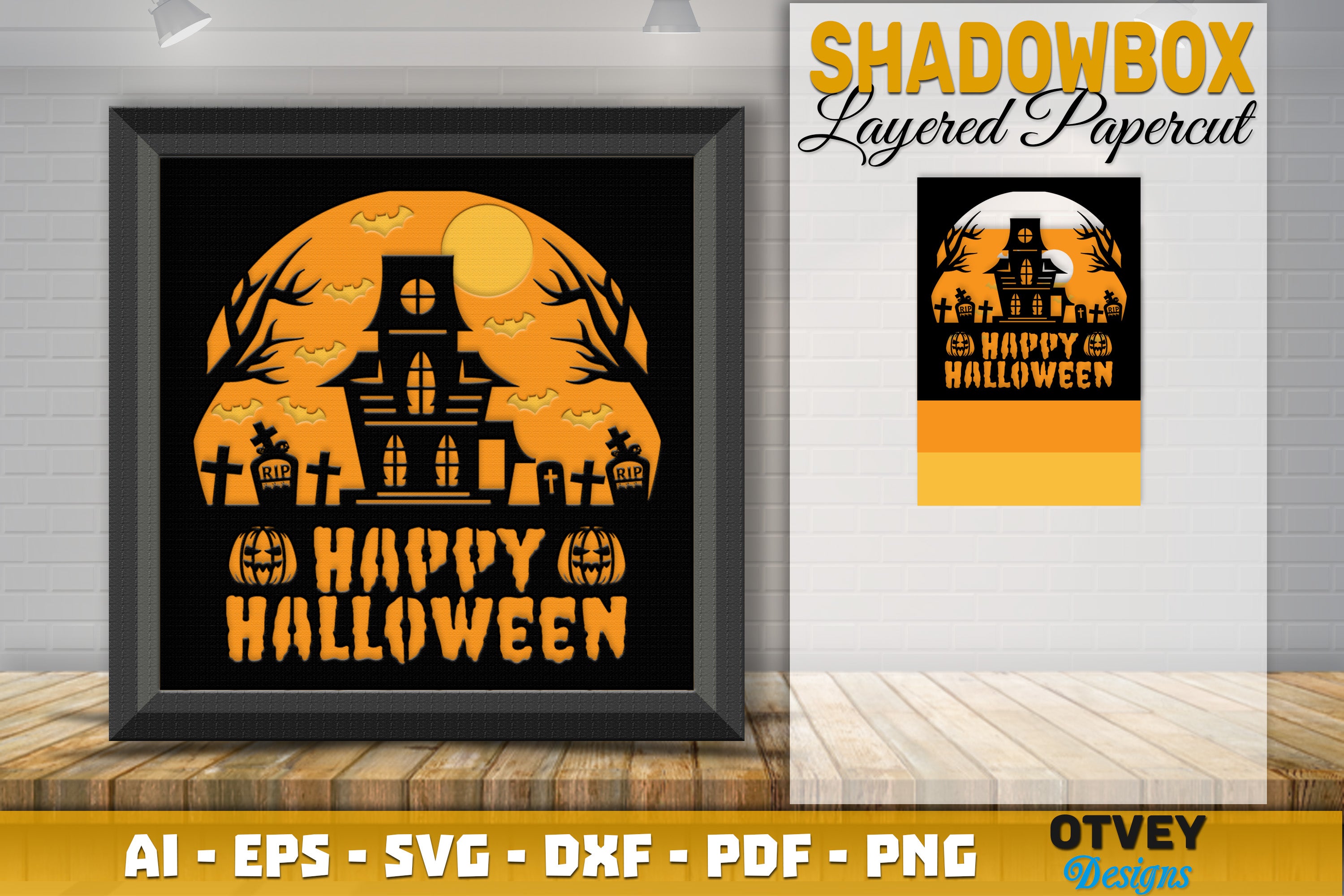 Halloween 3D Shadow Box SVG Bundle 14 - CraftNest - Digital Crafting and Art