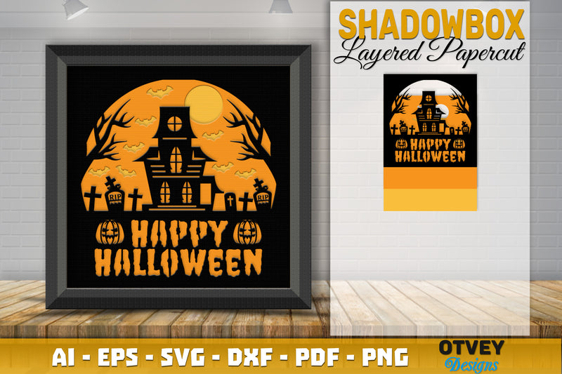 Halloween 3D Shadow Box SVG Bundle 14 - CraftNest - Digital Crafting and Art
