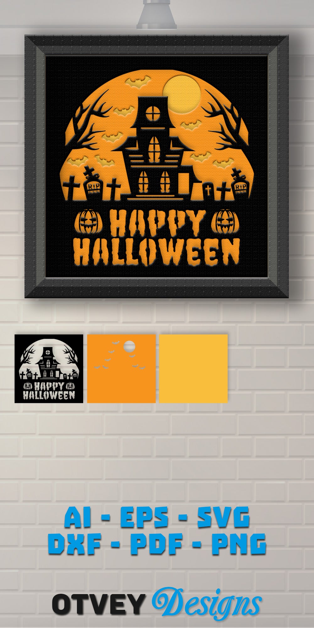 Halloween 3D Shadow Box SVG Bundle 14 - CraftNest - Digital Crafting and Art