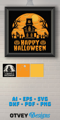 Halloween 3D Shadow Box SVG Bundle 14 - CraftNest - Digital Crafting and Art