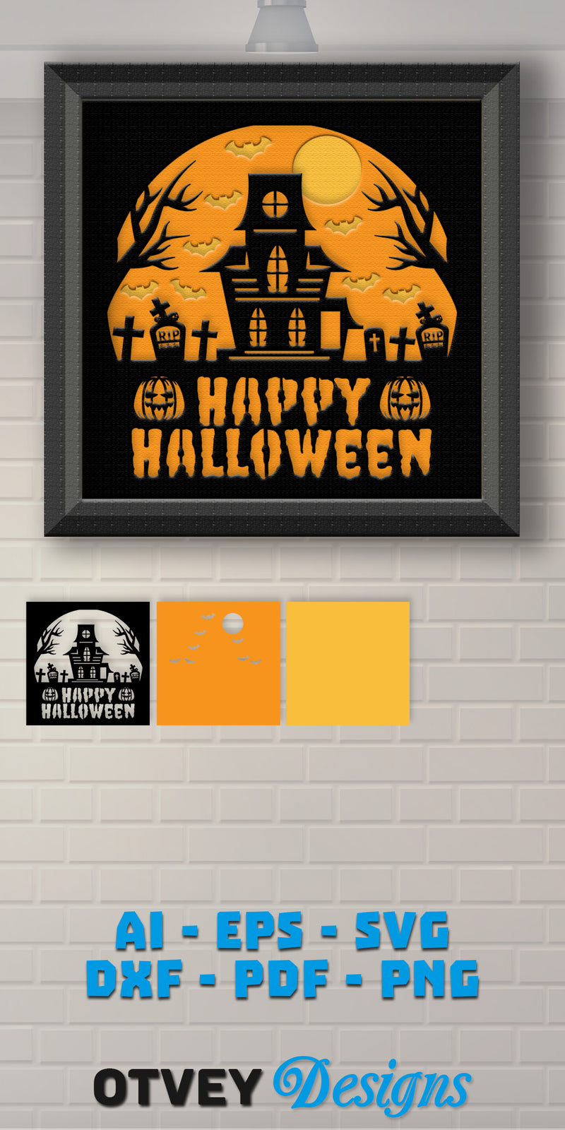Halloween 3D Shadow Box SVG Bundle 14 - CraftNest - Digital Crafting and Art