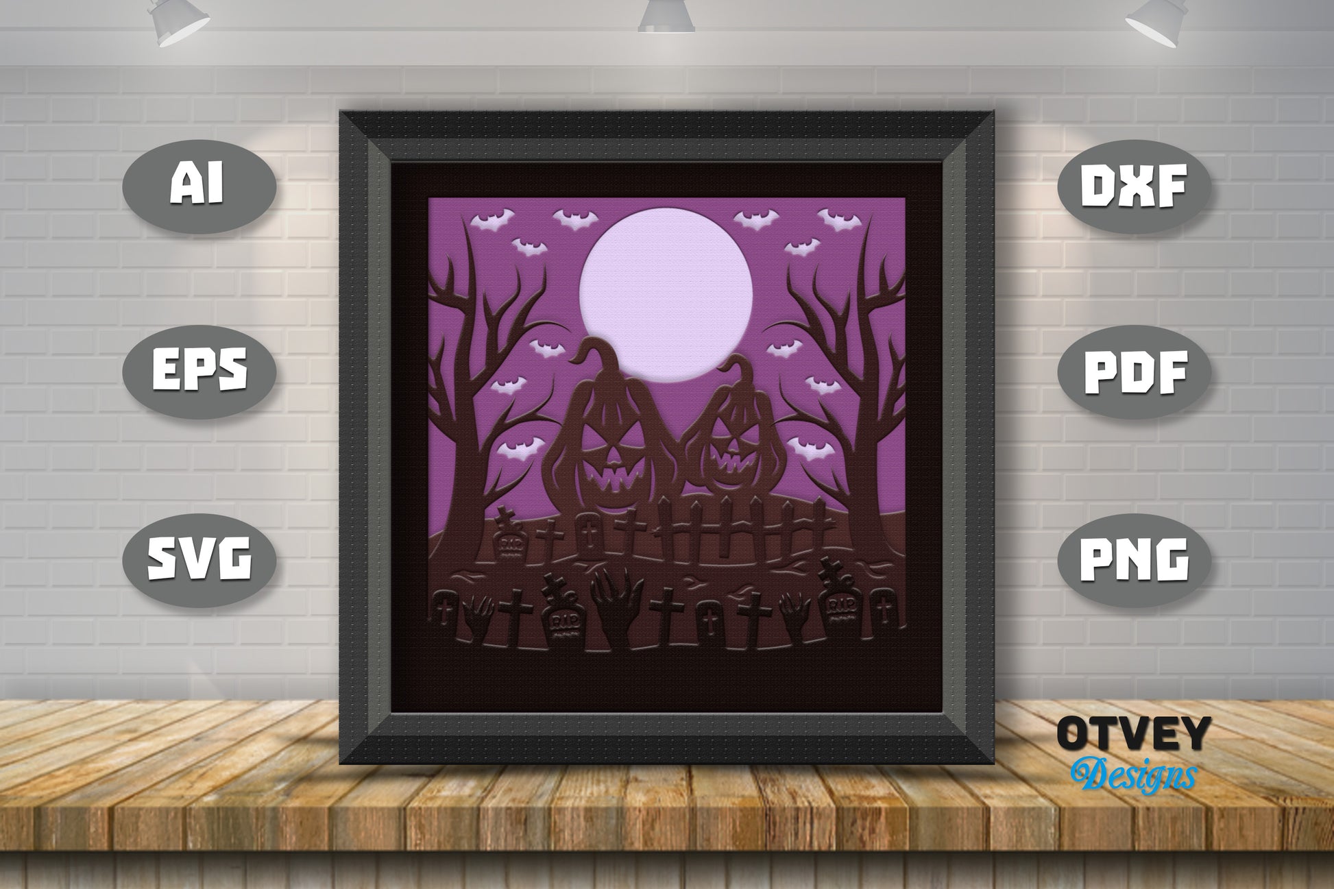 Halloween 3D Shadow Box SVG Bundle 16 - CraftNest - Digital Crafting and Art