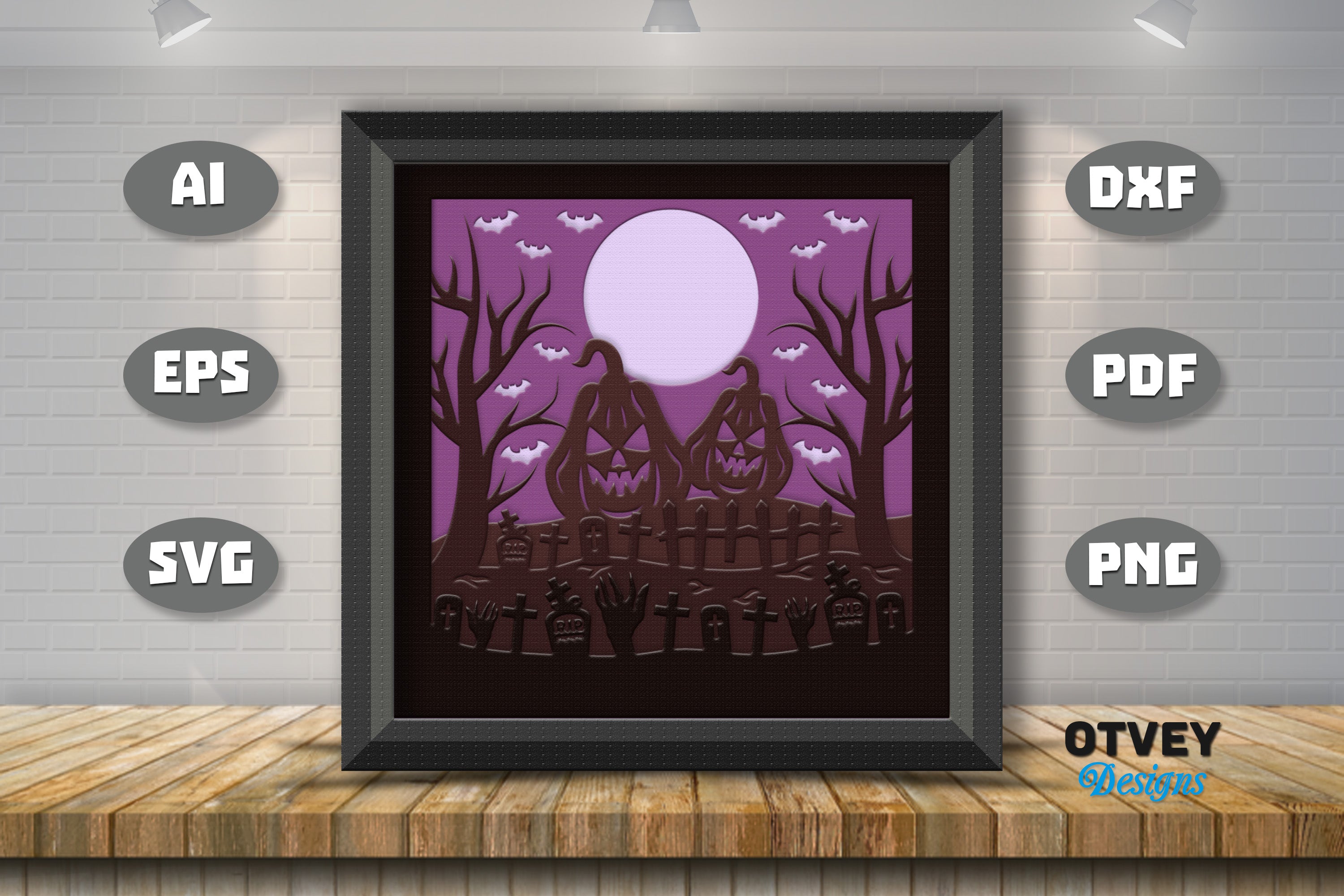 Halloween 3D Shadow Box SVG Bundle 16 - CraftNest - Digital Crafting and Art