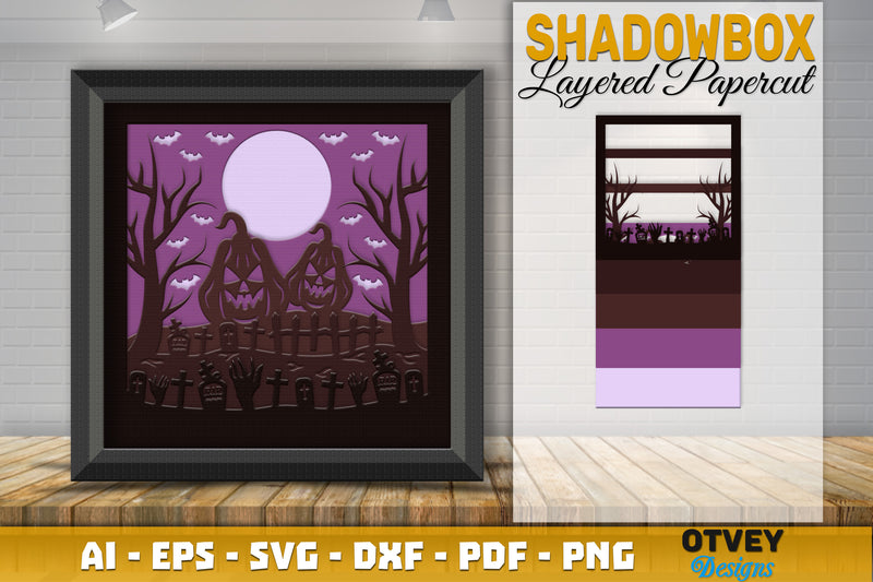 Halloween 3D Shadow Box SVG Bundle 16 - CraftNest - Digital Crafting and Art