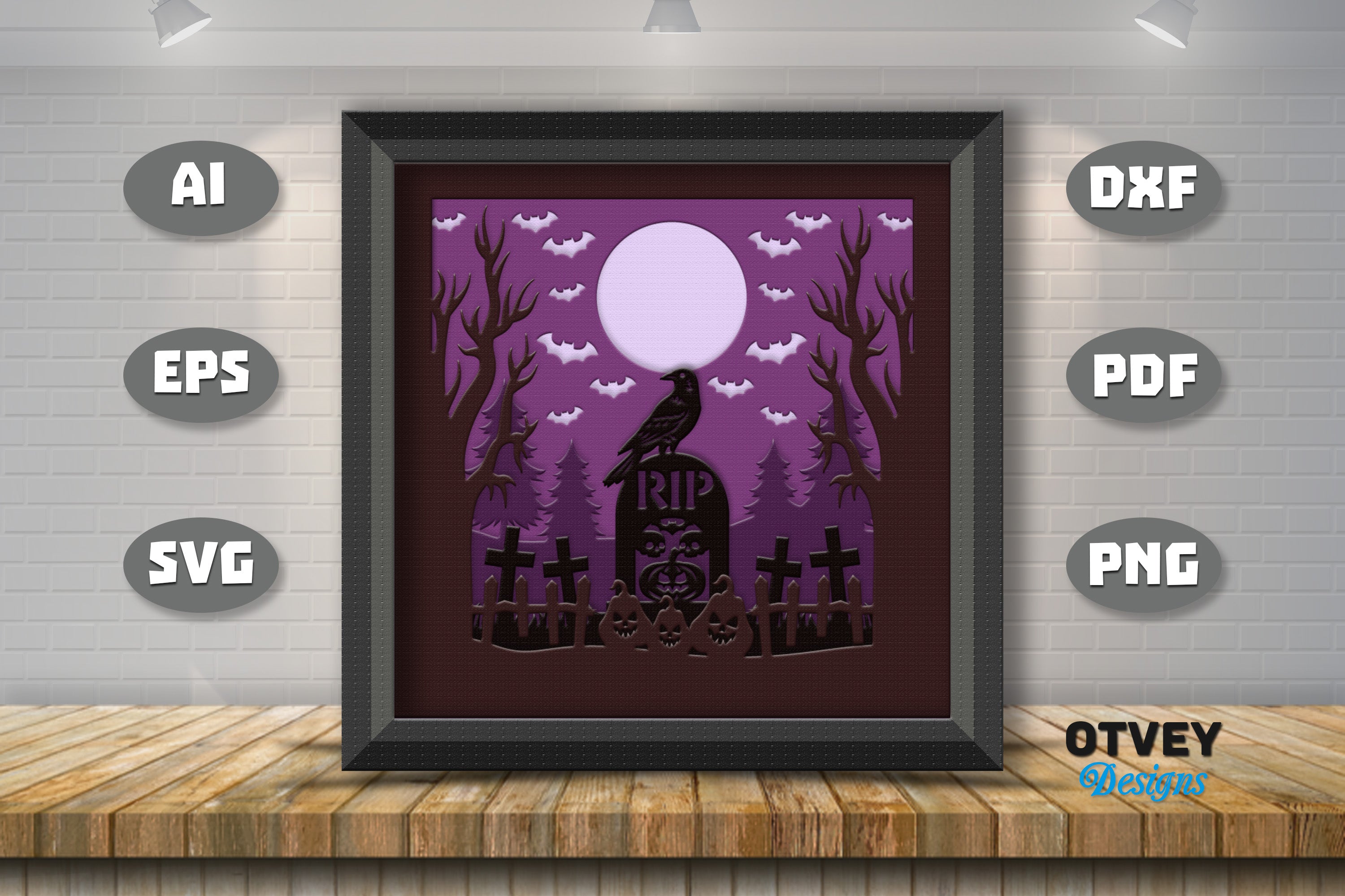 Halloween 3D Shadow Box SVG Bundle 17 - CraftNest - Digital Crafting and Art