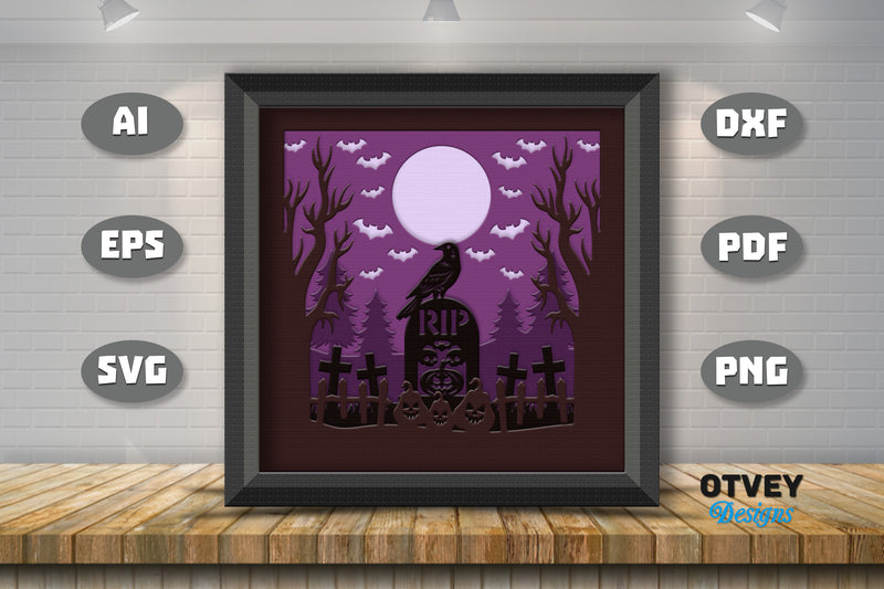 Halloween 3D Shadow Box SVG Bundle 17 - CraftNest - Digital Crafting and Art