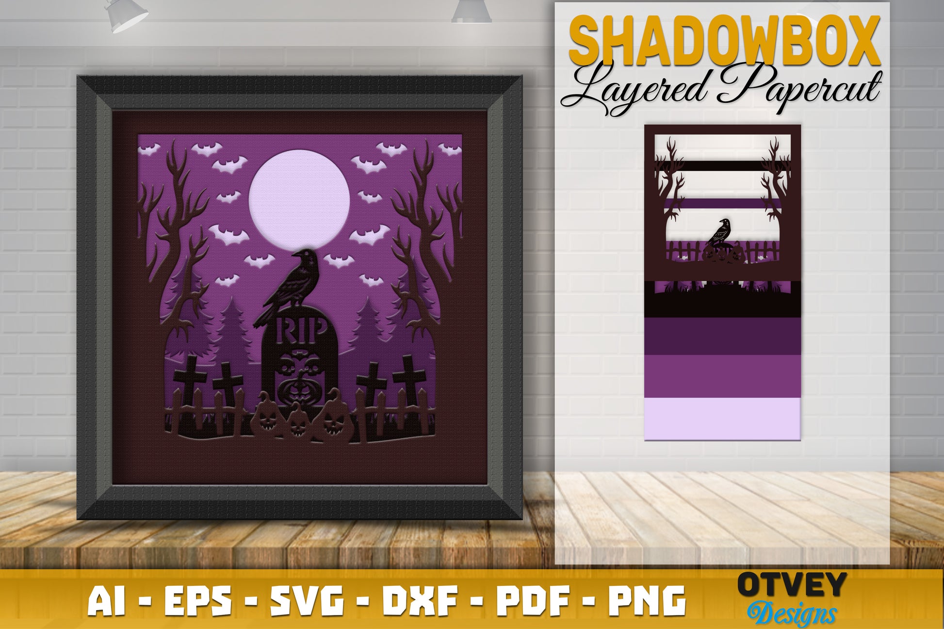 Halloween 3D Shadow Box SVG Bundle 17 - CraftNest - Digital Crafting and Art