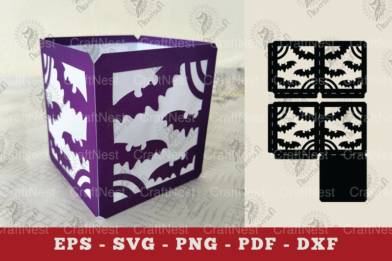 Halloween Bat Lantern Papercut Clipart Bundle - CraftNest - Digital Crafting and Art