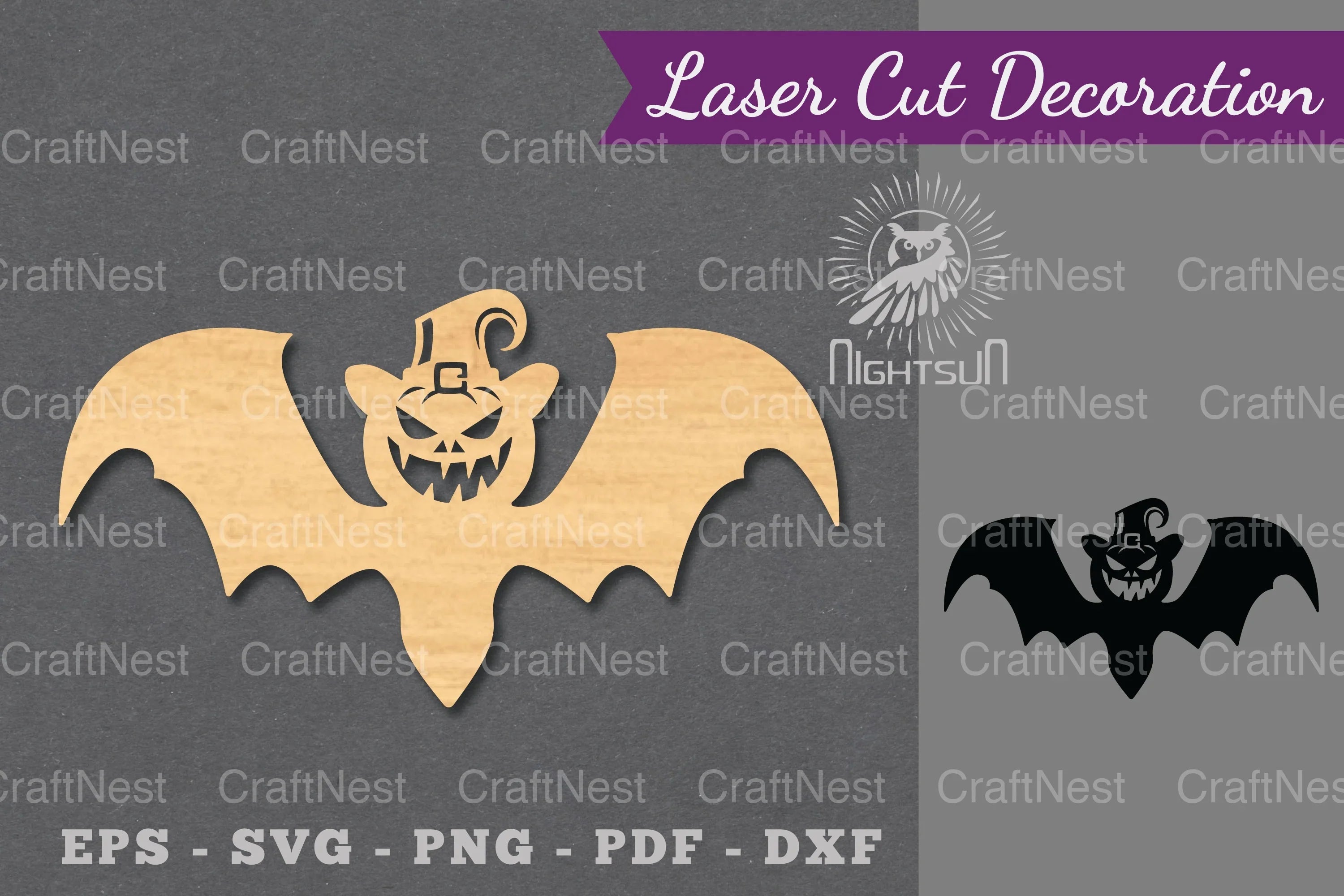 Halloween Bat Laser Cut Decoration Clipart Bundle - CraftNest - Digital Crafting and Art