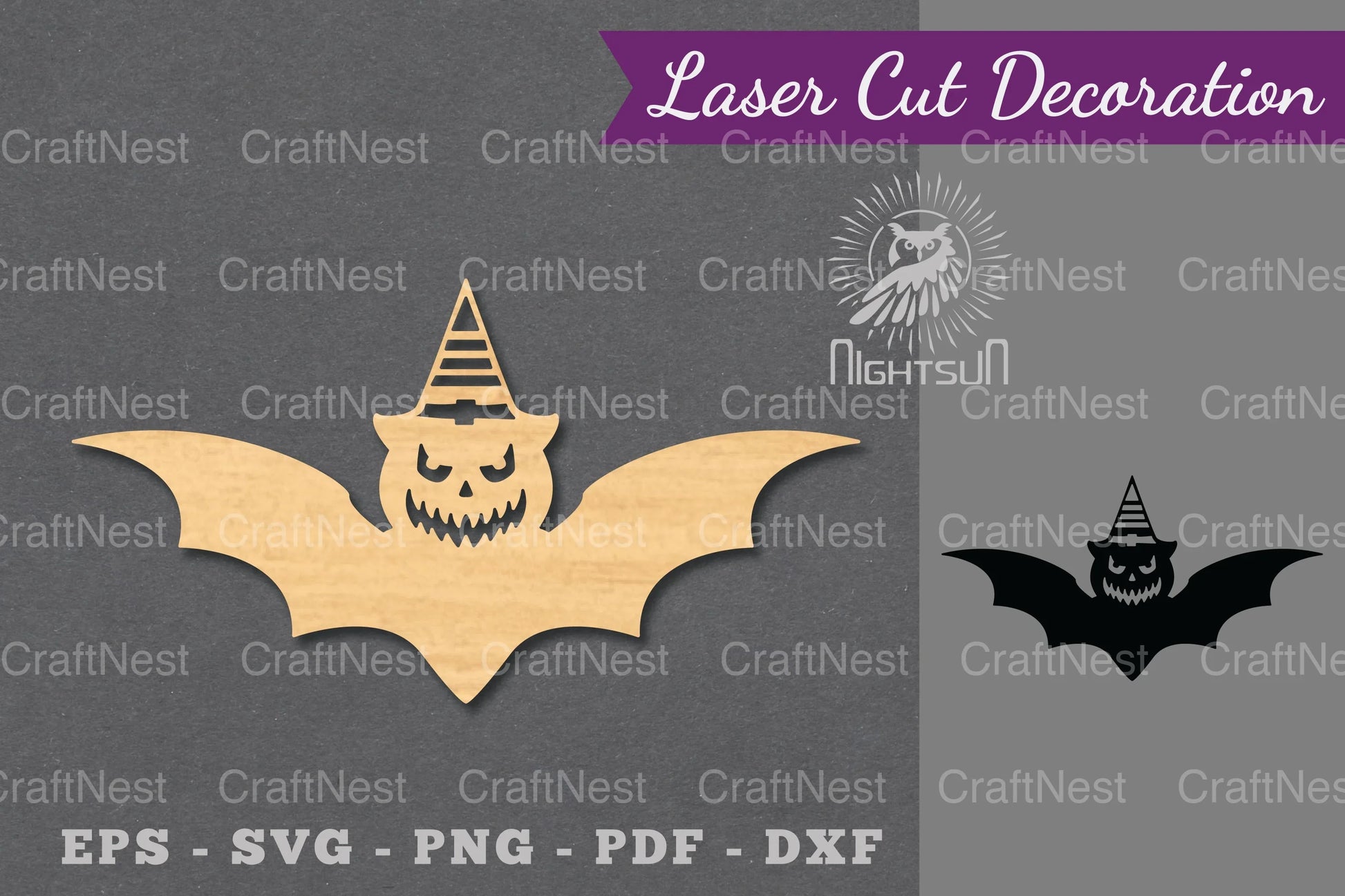 Halloween Bat Laser Cut Decoration Bundle - CraftNest - Digital Crafting and Art