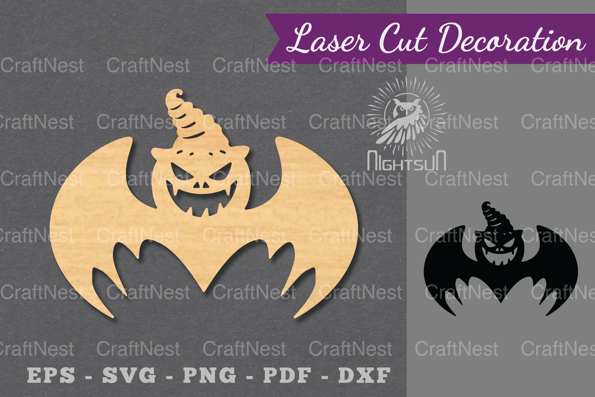 Halloween Bat Laser Cut Decoration Bundle - CraftNest - Digital Crafting and Art